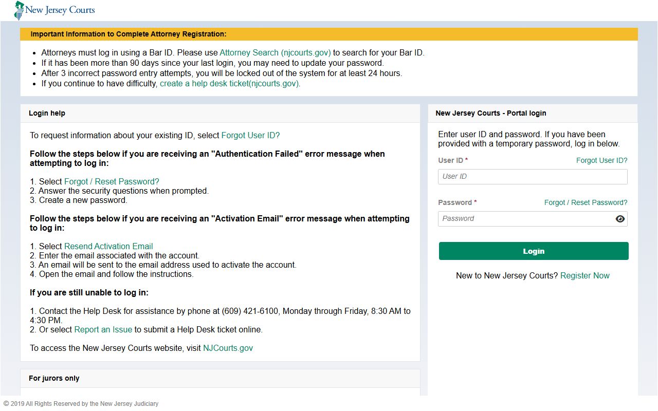 New Jersey civil and foreclosure case jacket portal for Essex County court records