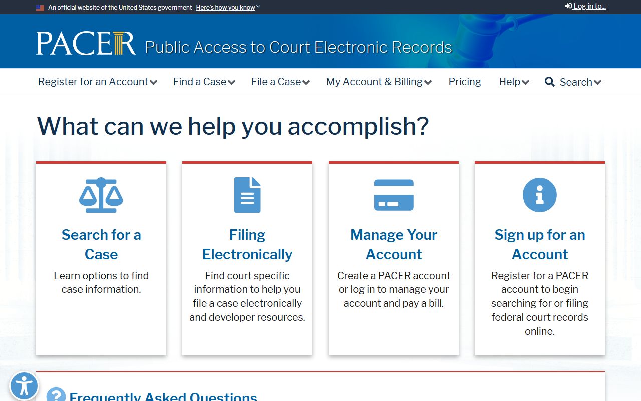 PACER federal case access for Essex County federal court records